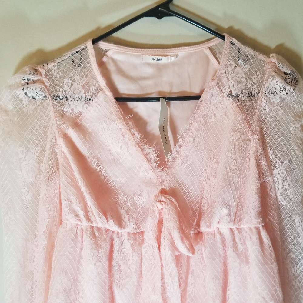 NWT Beautiful Light Pink Long Sleeve
